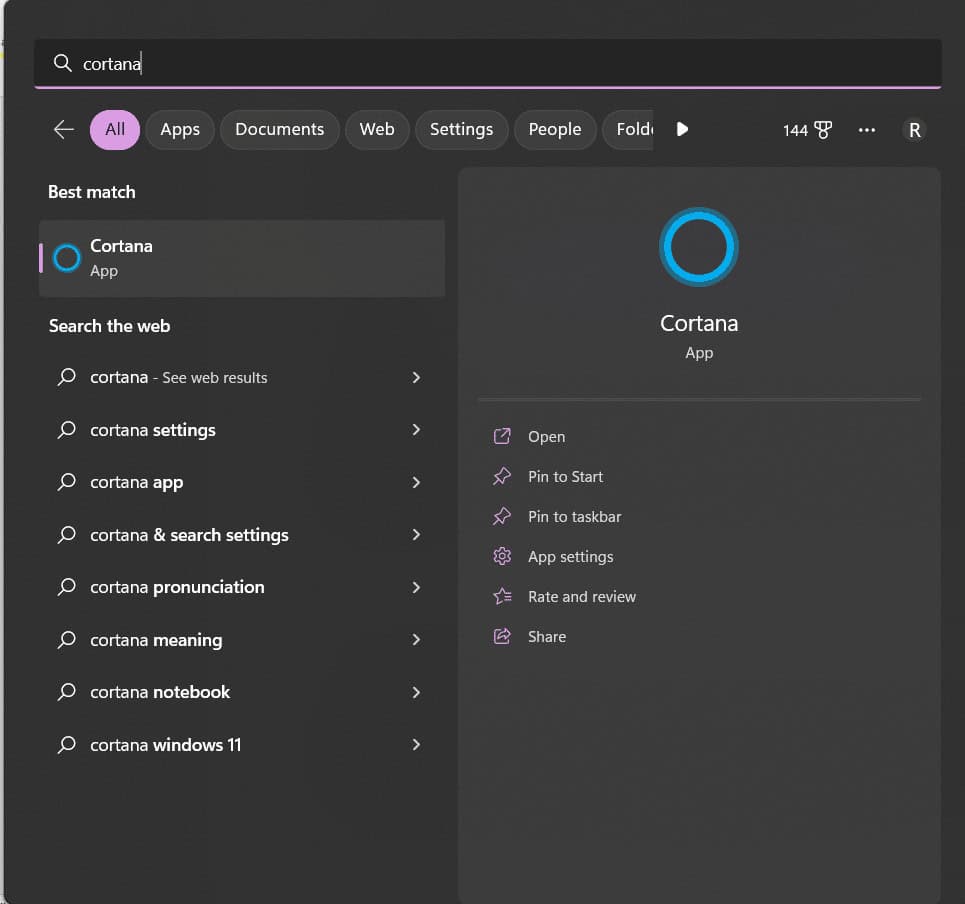 Disable Cortana