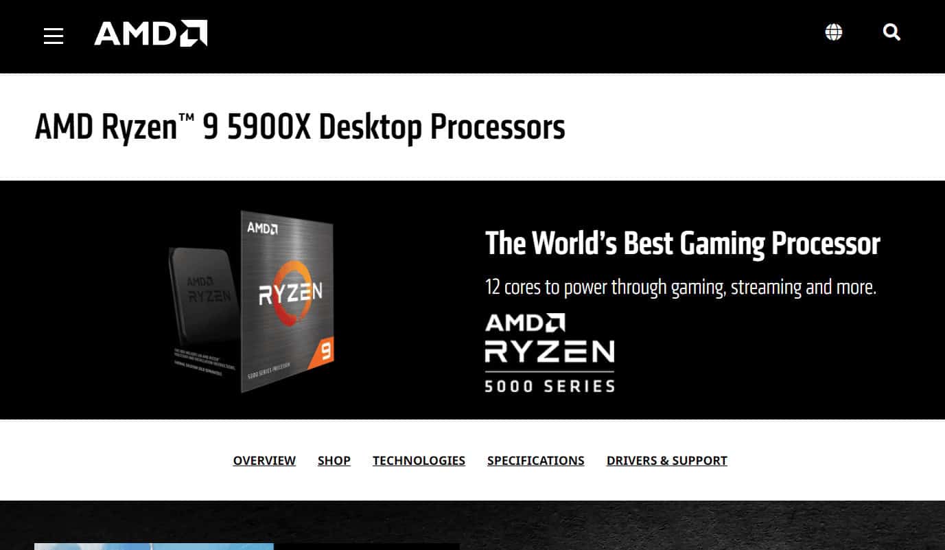 Ryzen 9 5900X Desktop Processors