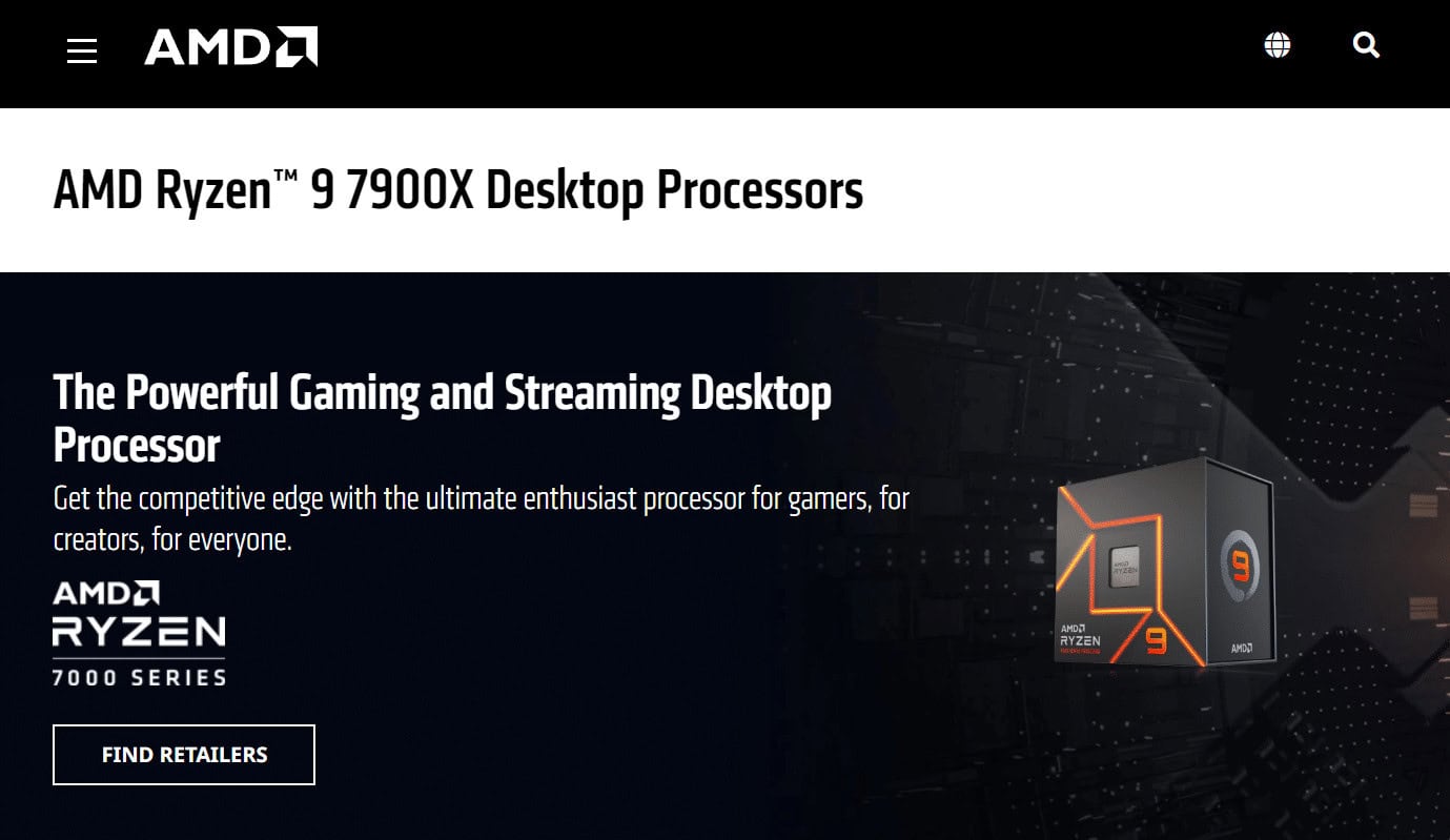 AMD Ryzen 9 7900X Desktop Processors
