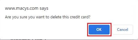 Click on OK from the popup to confirm the action
