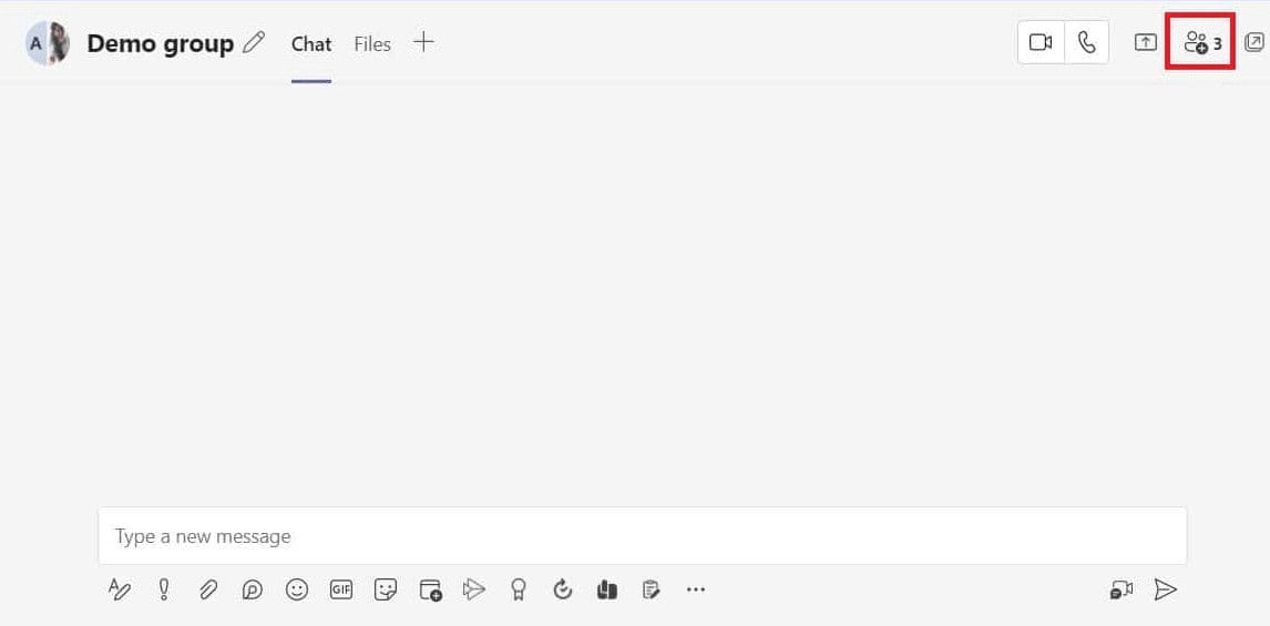 Click on the add people icon from the top right corner | Can You Leave a Group Chat in Teams Without Anyone Knowing?