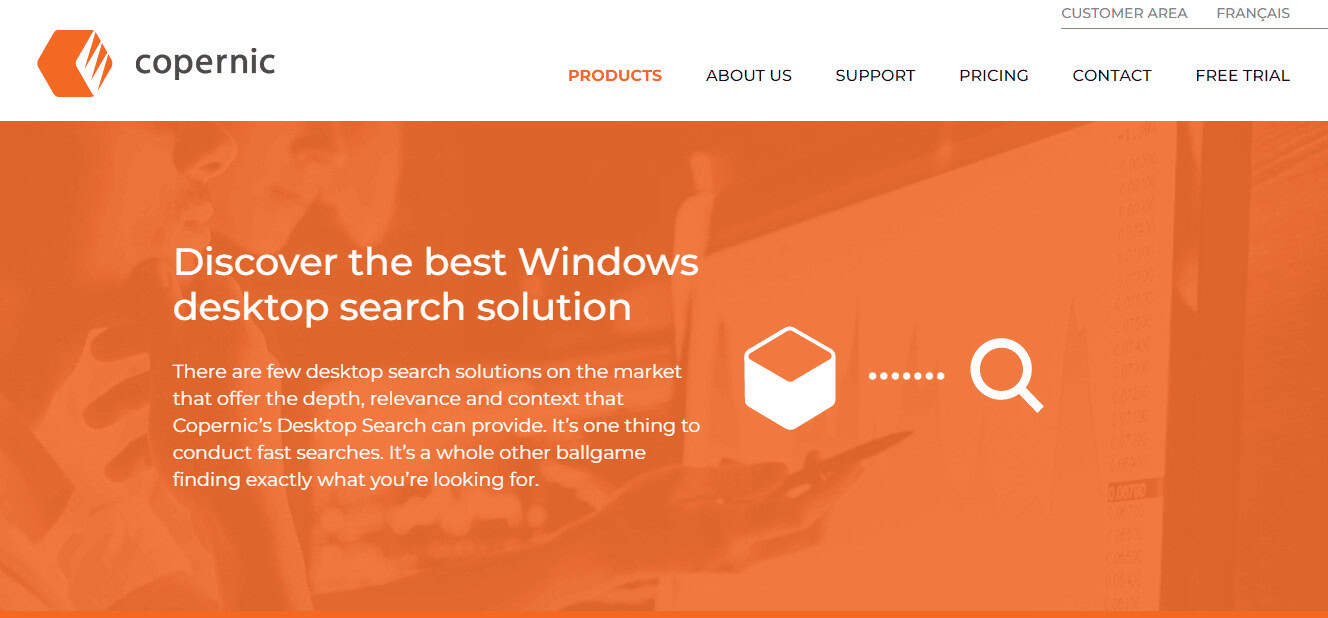 Copernic Desktop Search website. 22 Best Free Search Tools for Windows 10
