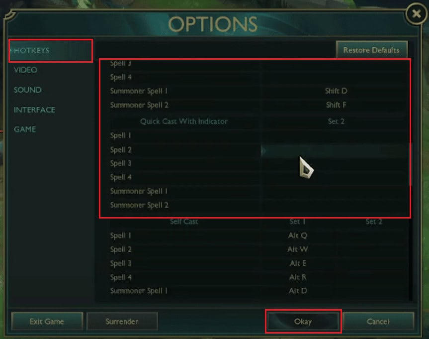 HOTKEYS - specific Quick Cast command - Okay