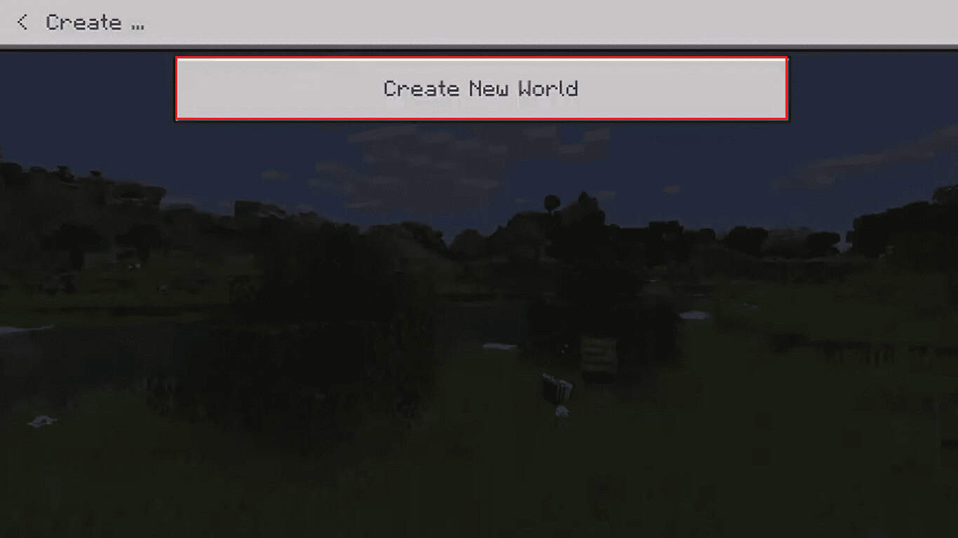 Minecraft Create New World