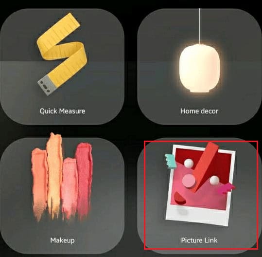 Open AR Zone and tap on Picture Link