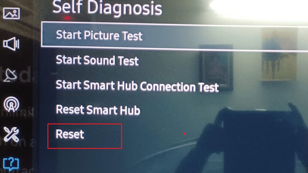 Select the Reset&nbsp;option from the menu | How Do You Get Samsung Out of Retail Mode