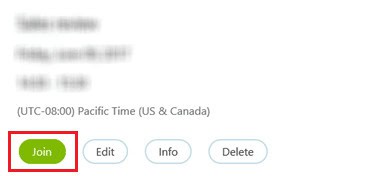 Skype for Business Web Scheduler - desired meeting - Join