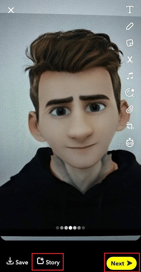 Tap on Next or Story to share the Snap with anyone you want | How to Get Disney Pixar Filter on Instagram