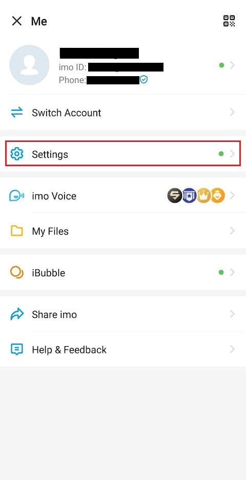 Tap on Settings