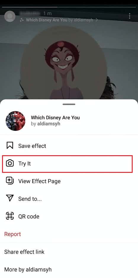 Tap on the Try It option from the ensuing menu