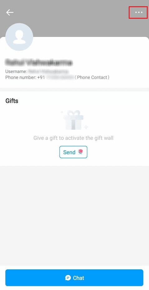Tap on the three-dotted icon from the top right corner of the screen