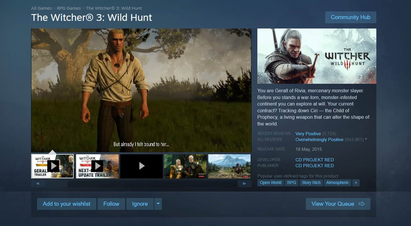 The Witcher 3 Wild Hunt on Steam