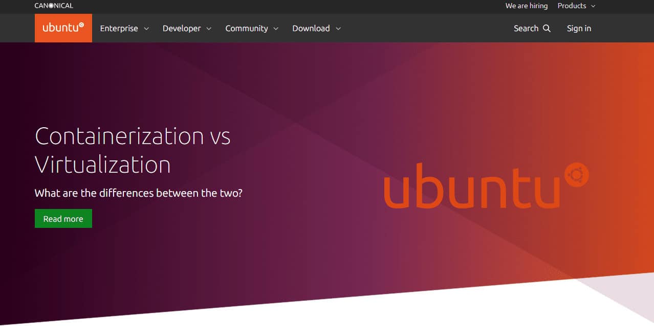 Ubuntu website