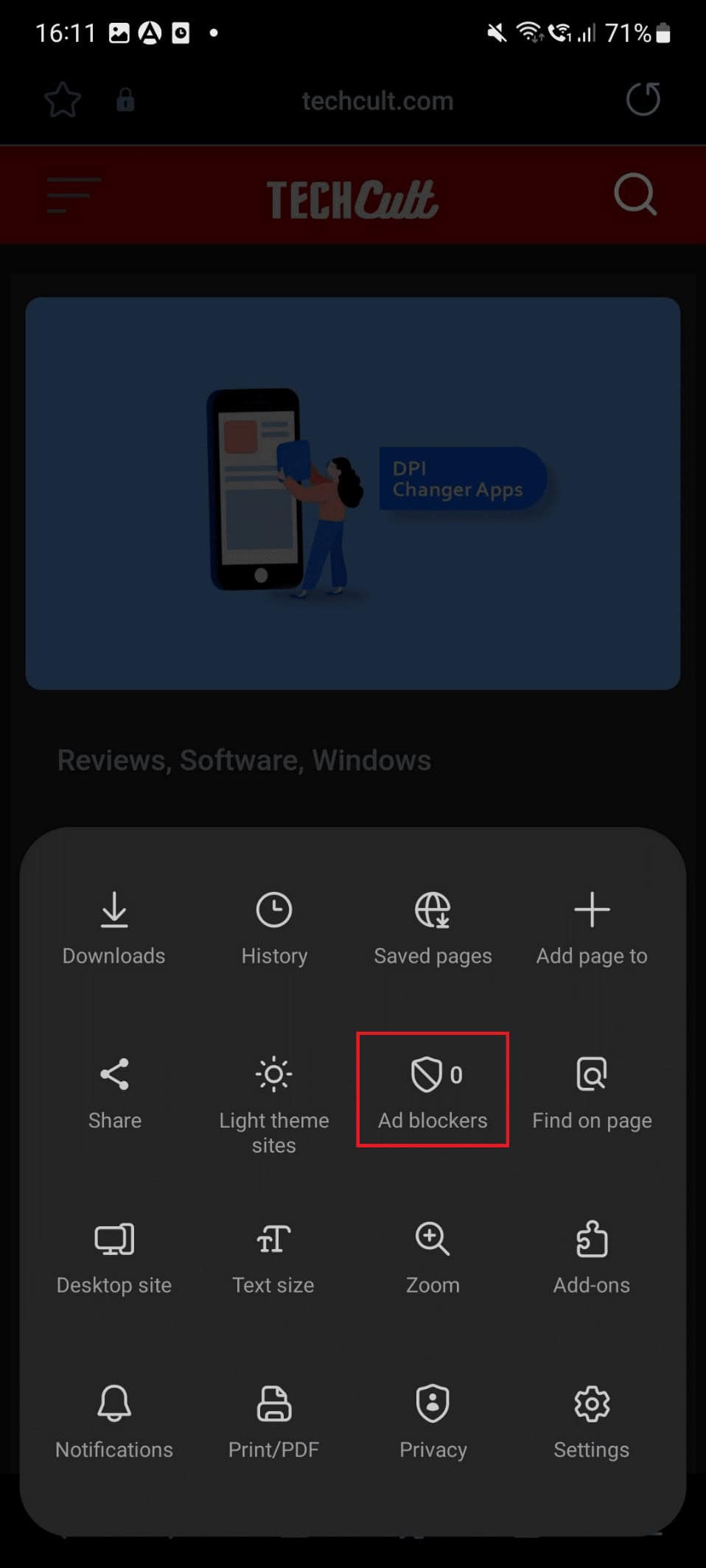 ad blockers samsung internet