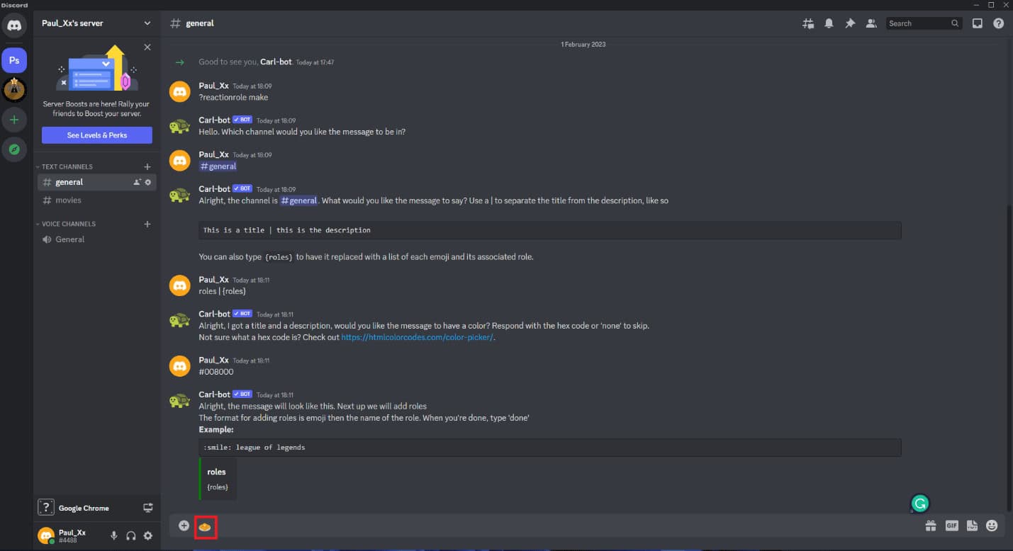 Add an emoji. How to Add Reaction Roles on Discord Carl Bot