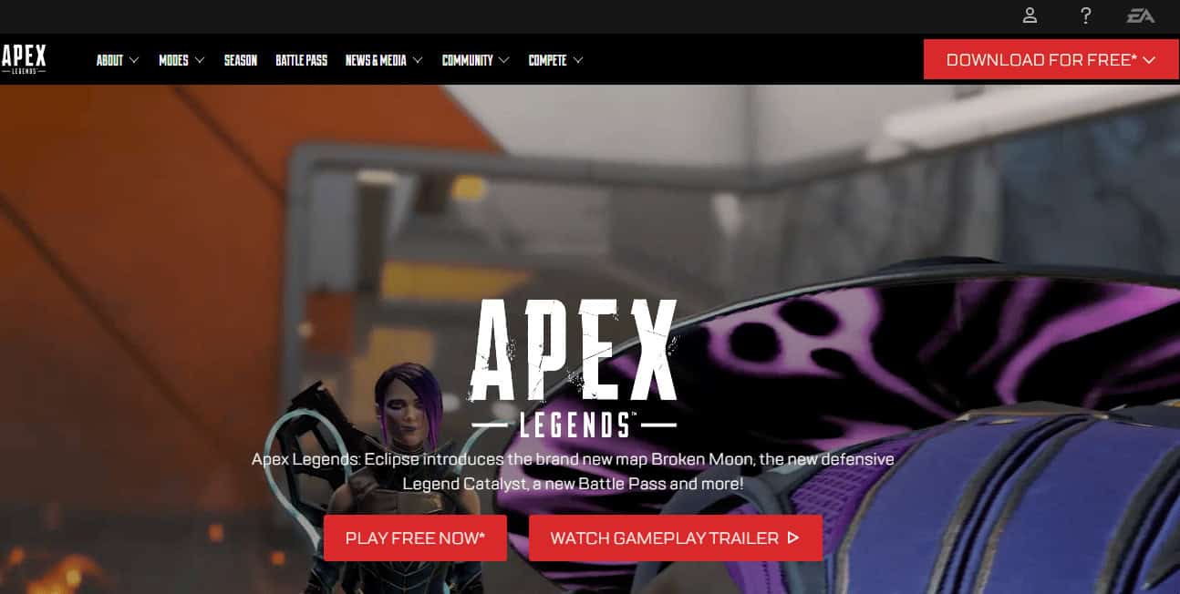 apex legends webpage