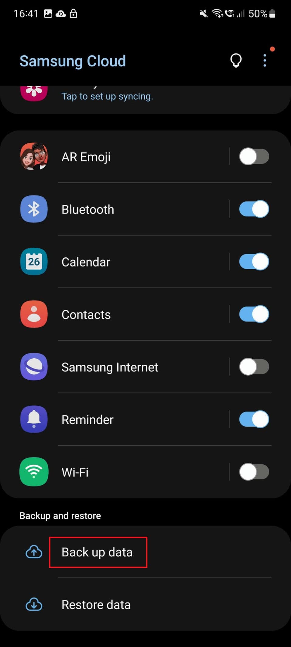 back up data