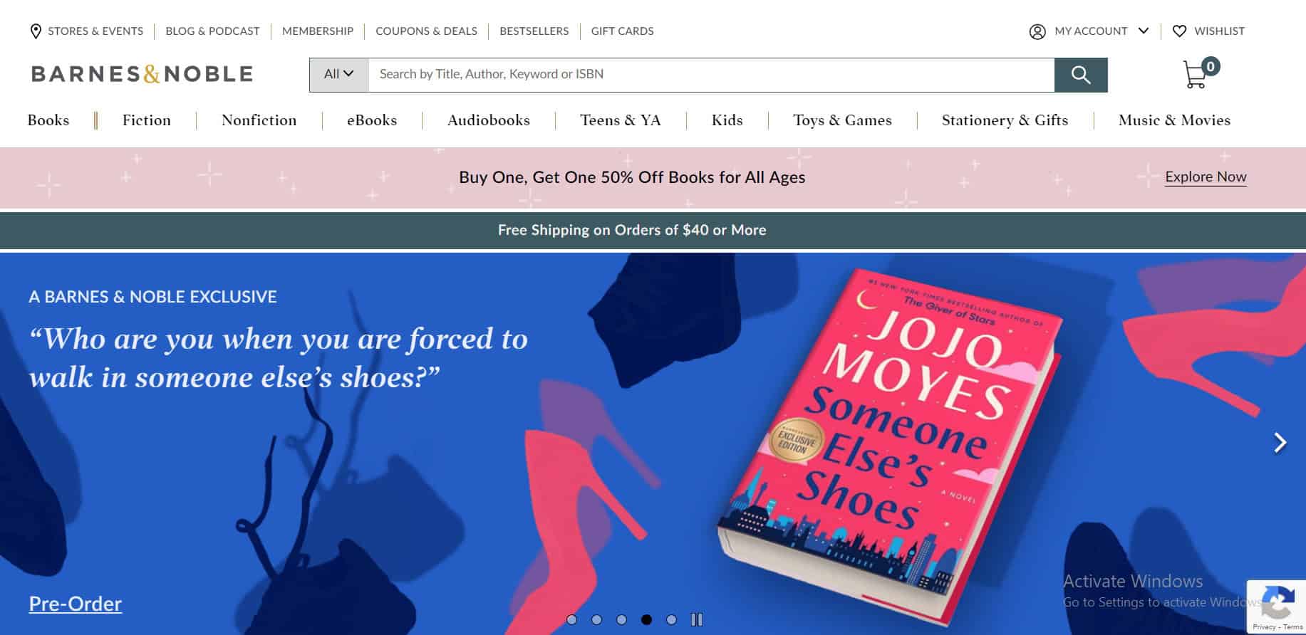 Barnes and Noble official website