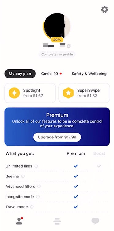 bumble profile