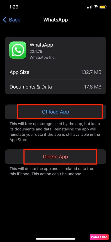 choose offload app or delete app option | How to Delete System Storage on iPhone