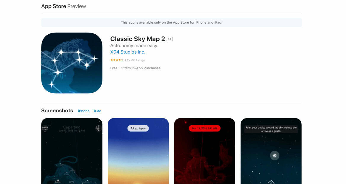 Classic Sky App 2 Install Page