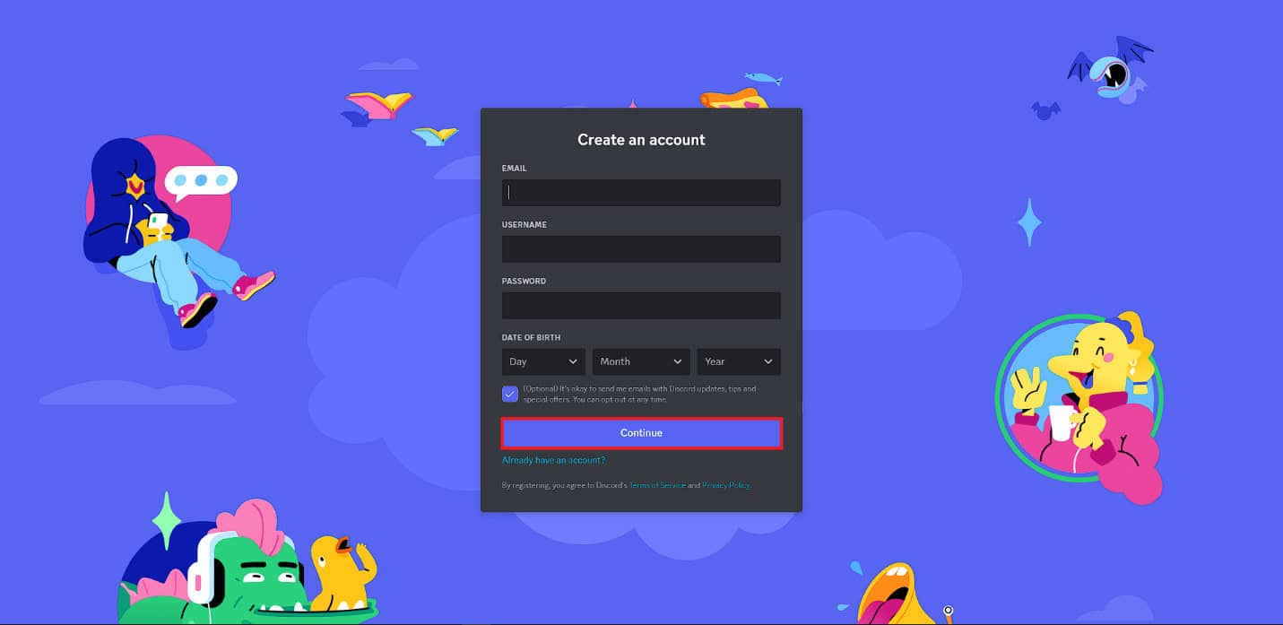 Click on Continue