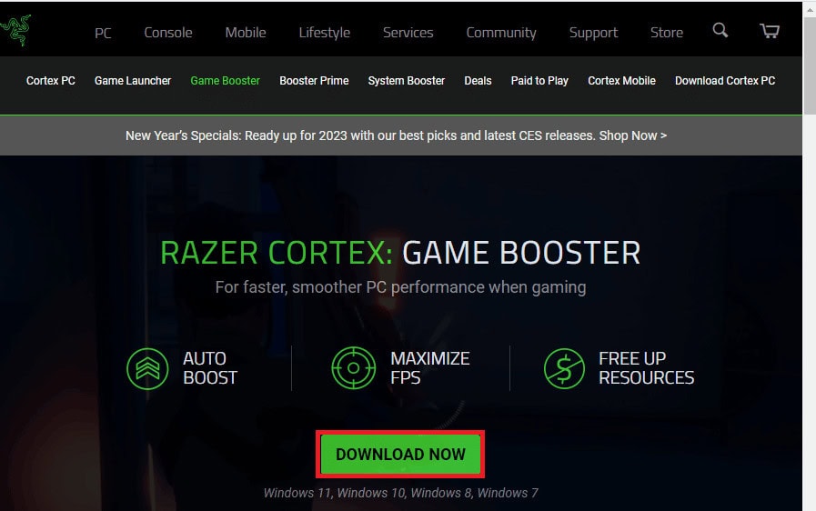 Click on DOWNLOAD NOW option on the screen