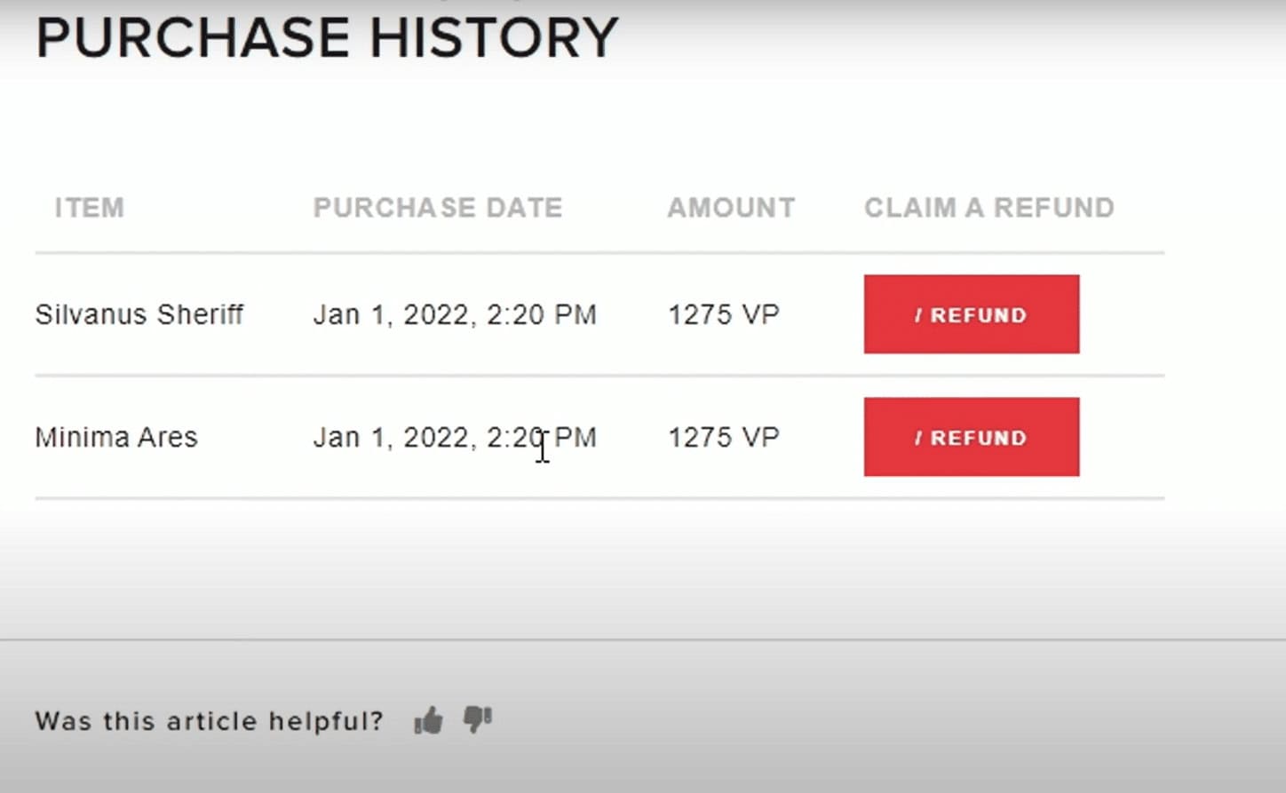 Click on REFUND