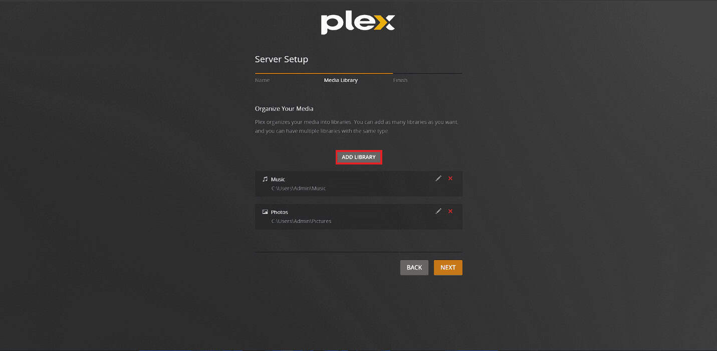 Click on the Add Library button