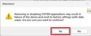 Click on the Yes option from the dialog box to completely remove the YouTube app from your Smart TV. 