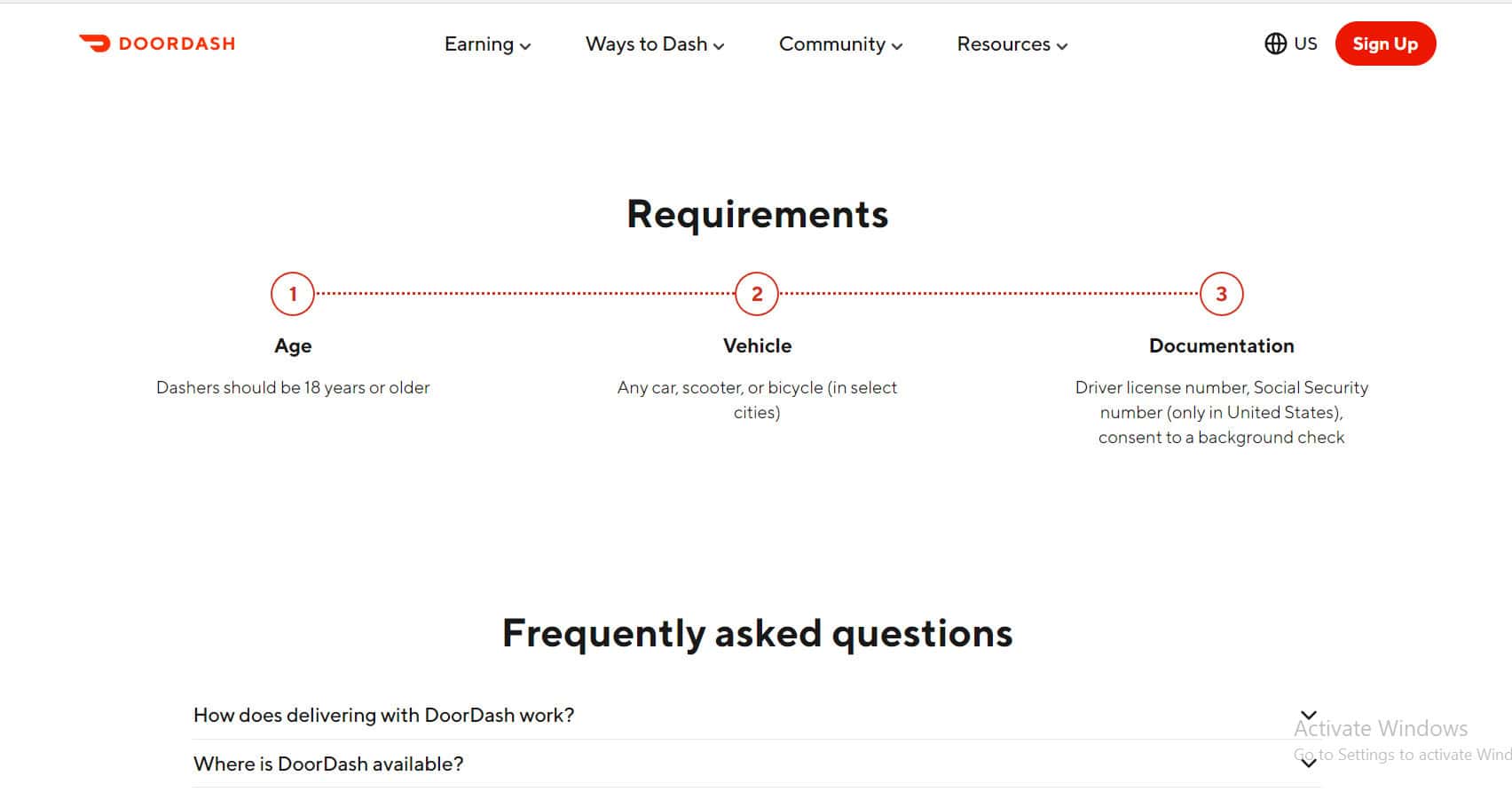 Dasher Requirements