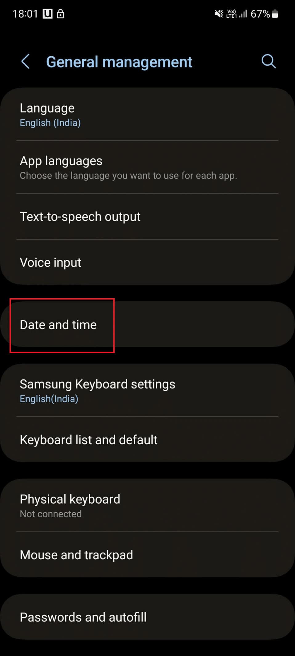 date and time