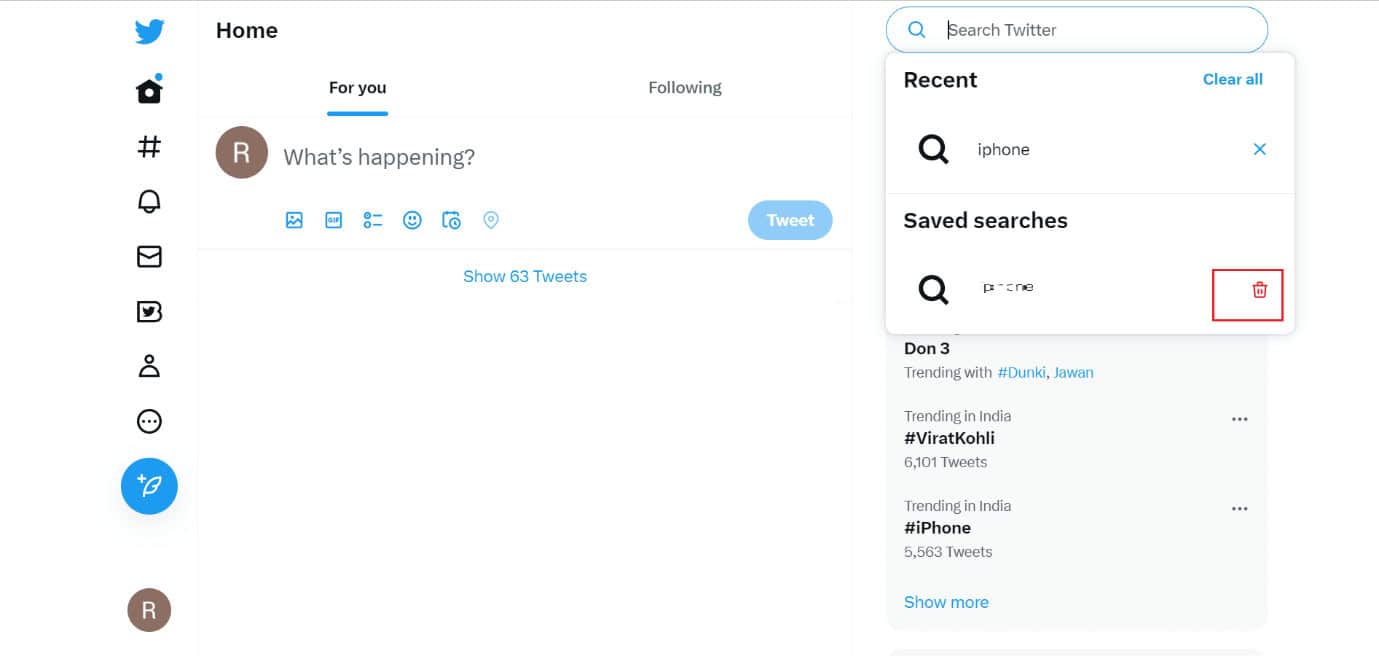 delete icon twitter