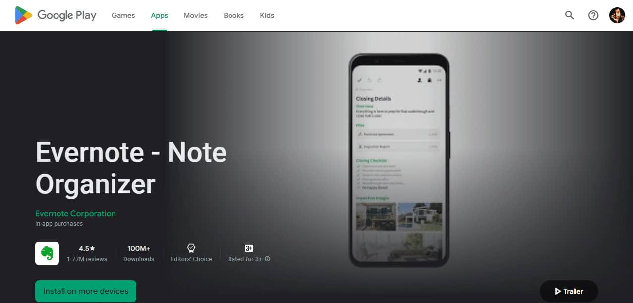 Evernote. Top 23 Best Notes App for Android