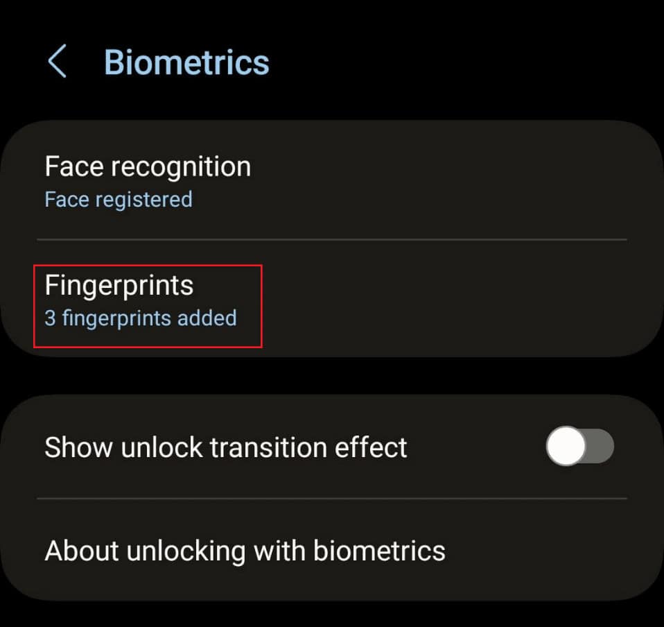 Tap on Fingerprints