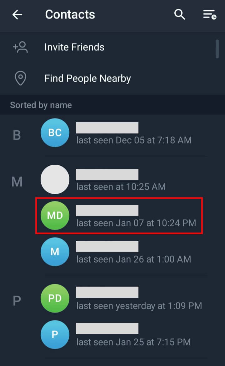From contacts select any contact and tap on it.