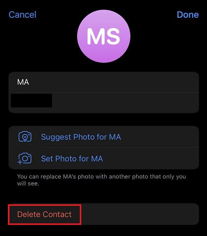 tap on the Delete contact option. | How to remove contacts in Telegram