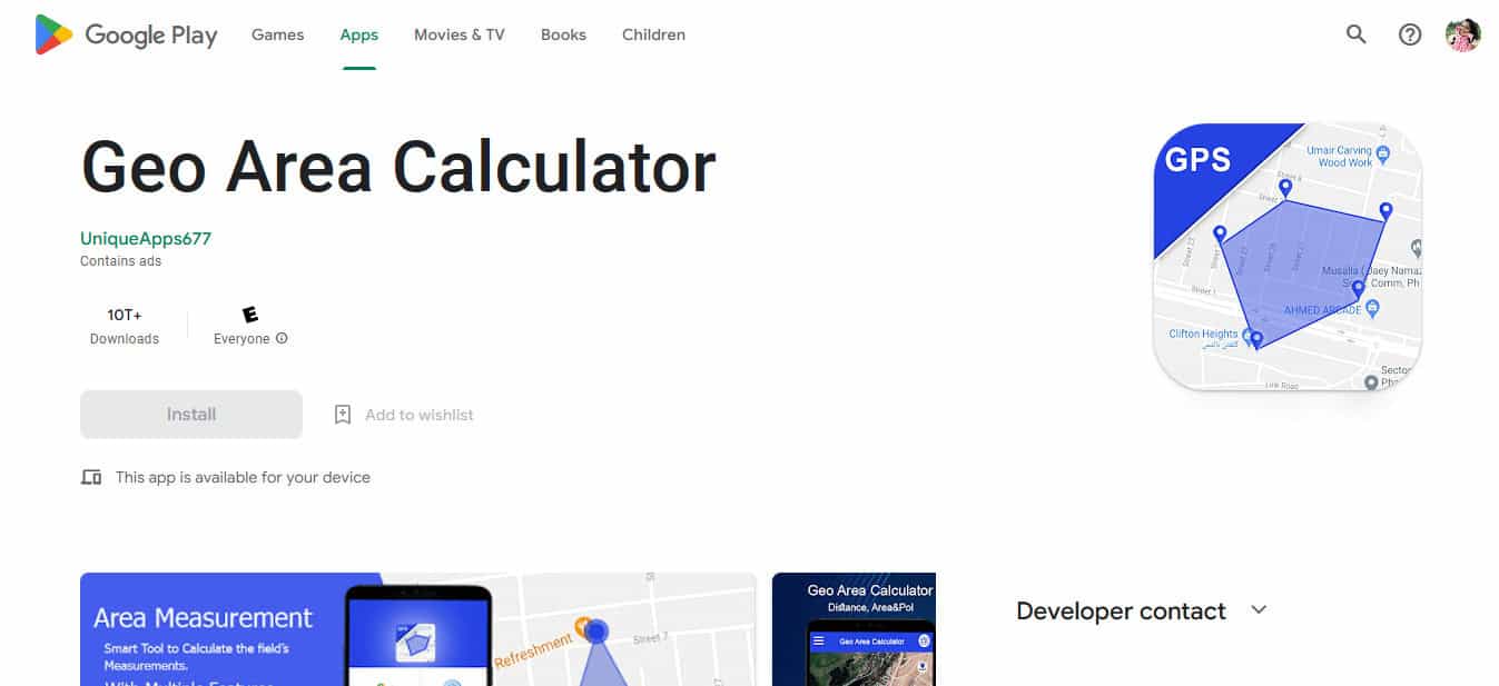 Geo Area Calculator for Land