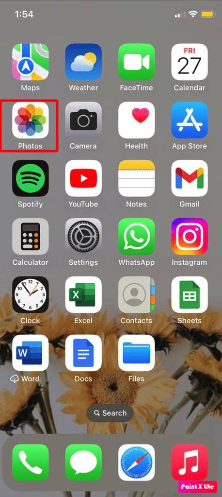 go to photos app