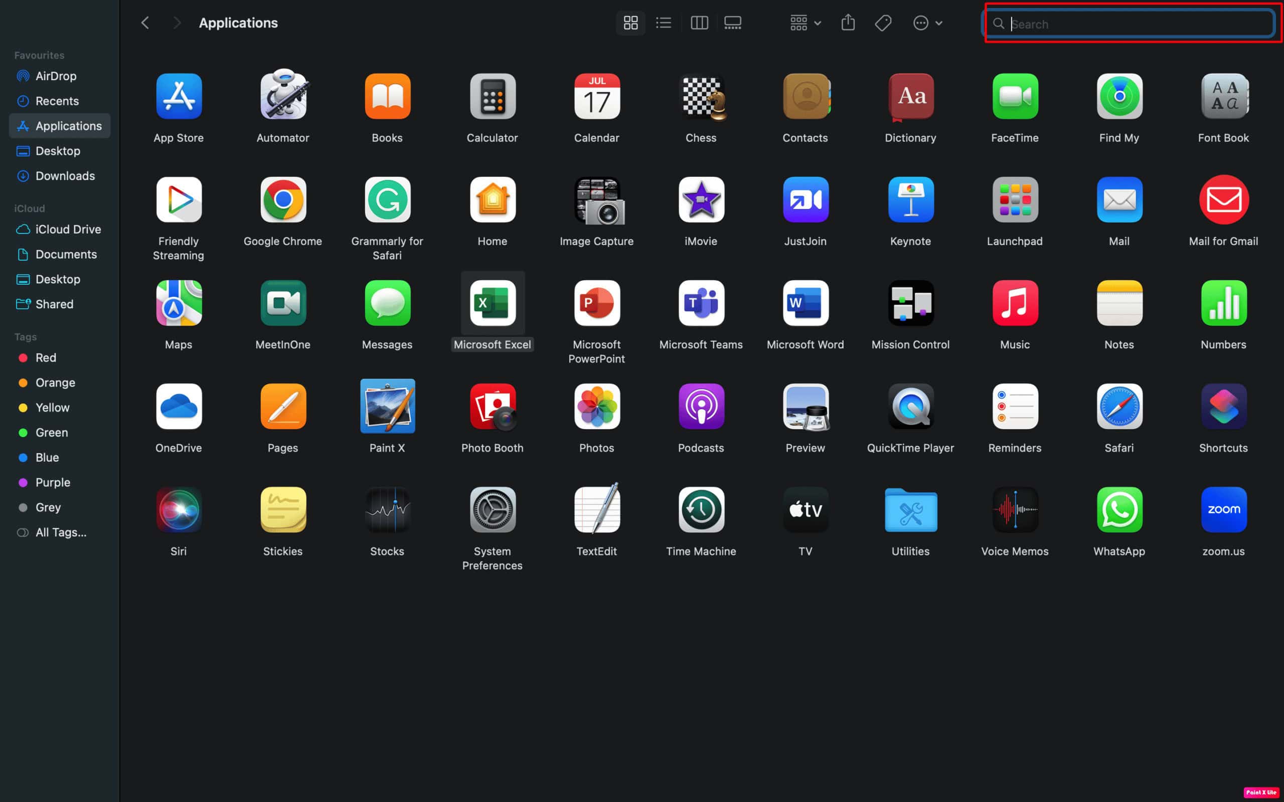 go to search bar