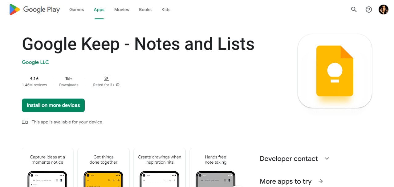Google Keep is a great tool for making concise notes