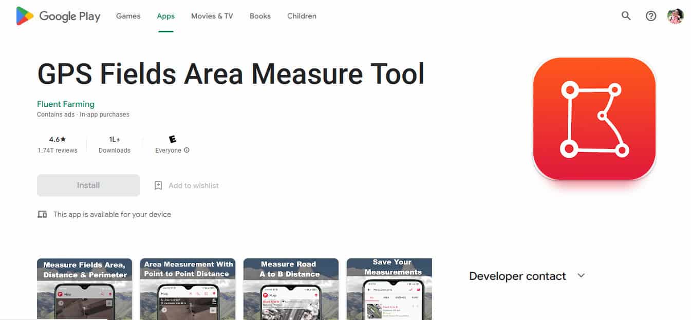 GPS Fields Area Measure Tool