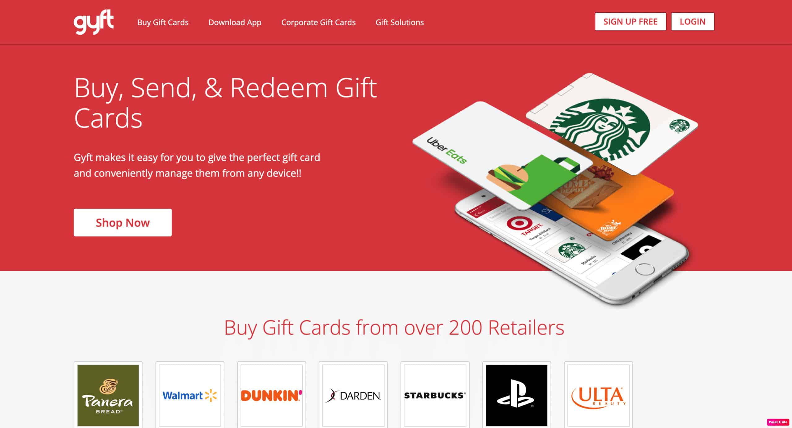 gyft homepage