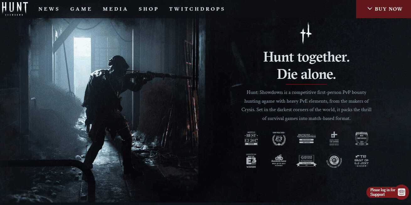 HUNT: Showdown webpage