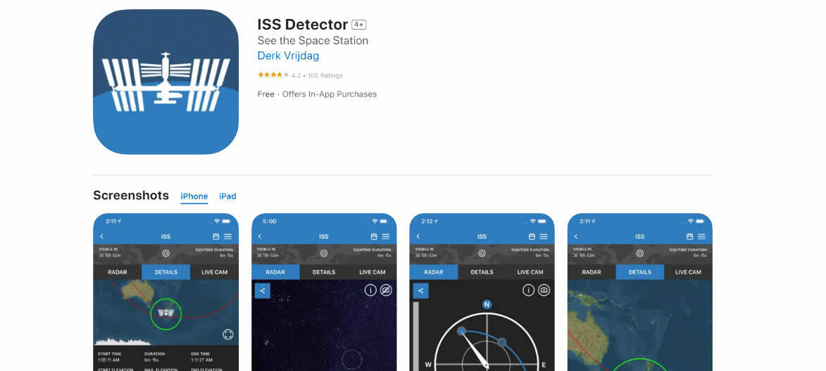 ISS Detector App Install Page