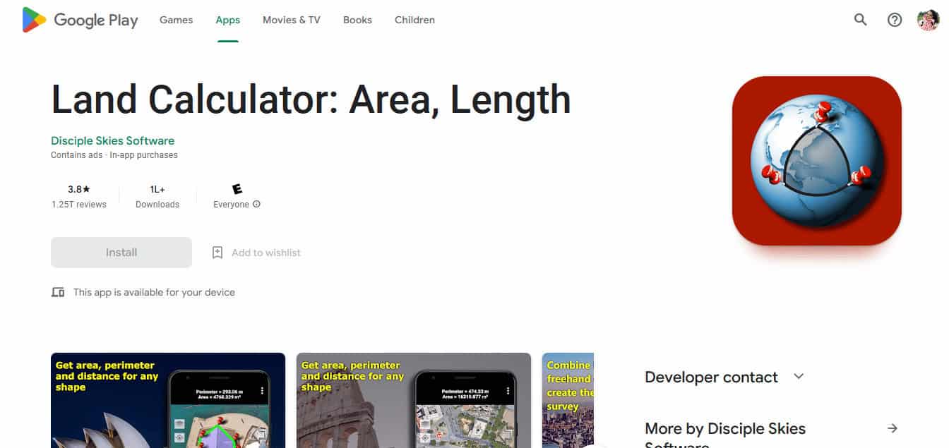 Land Calculator: Area, Length