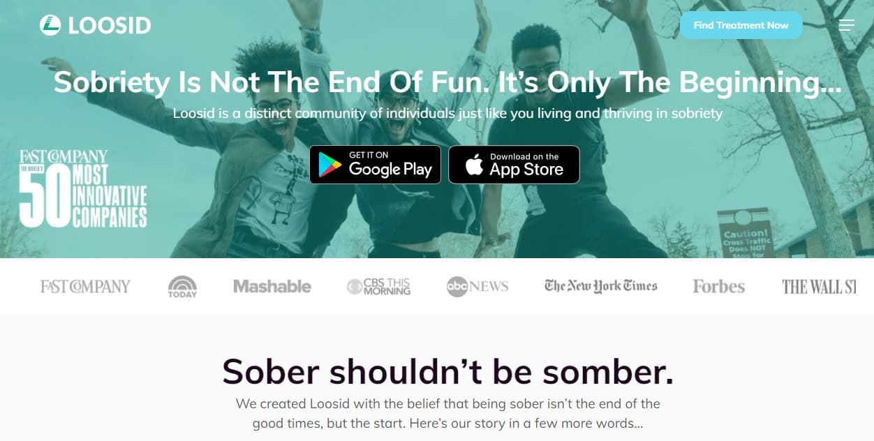 Loosid homepage. 22 Best Self Care Apps for Free