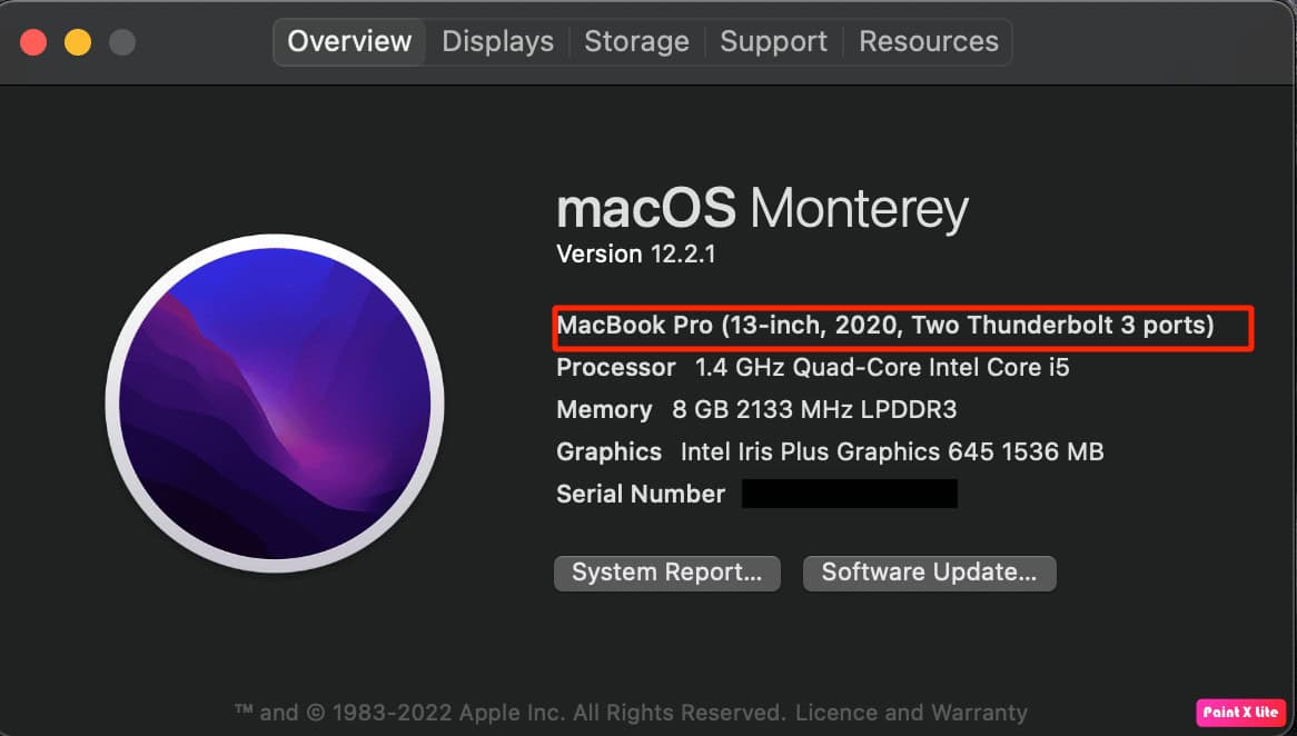macs model and year