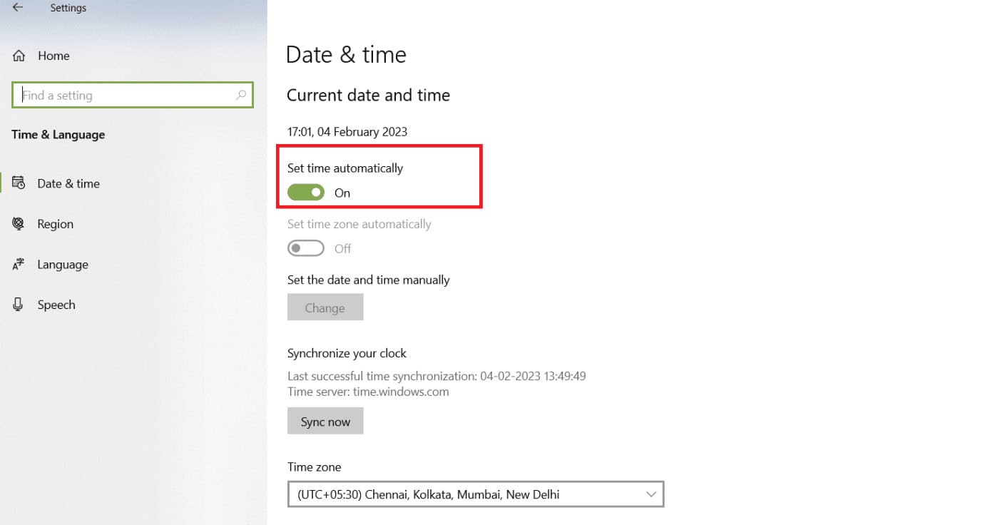Make sure the Set time automatically toggle switch is turned on. Fix error 0x800b0109 Windows 7 net framework