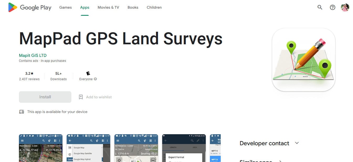 MapPad GPS Land Surveys. 24 Best Land Survey Apps